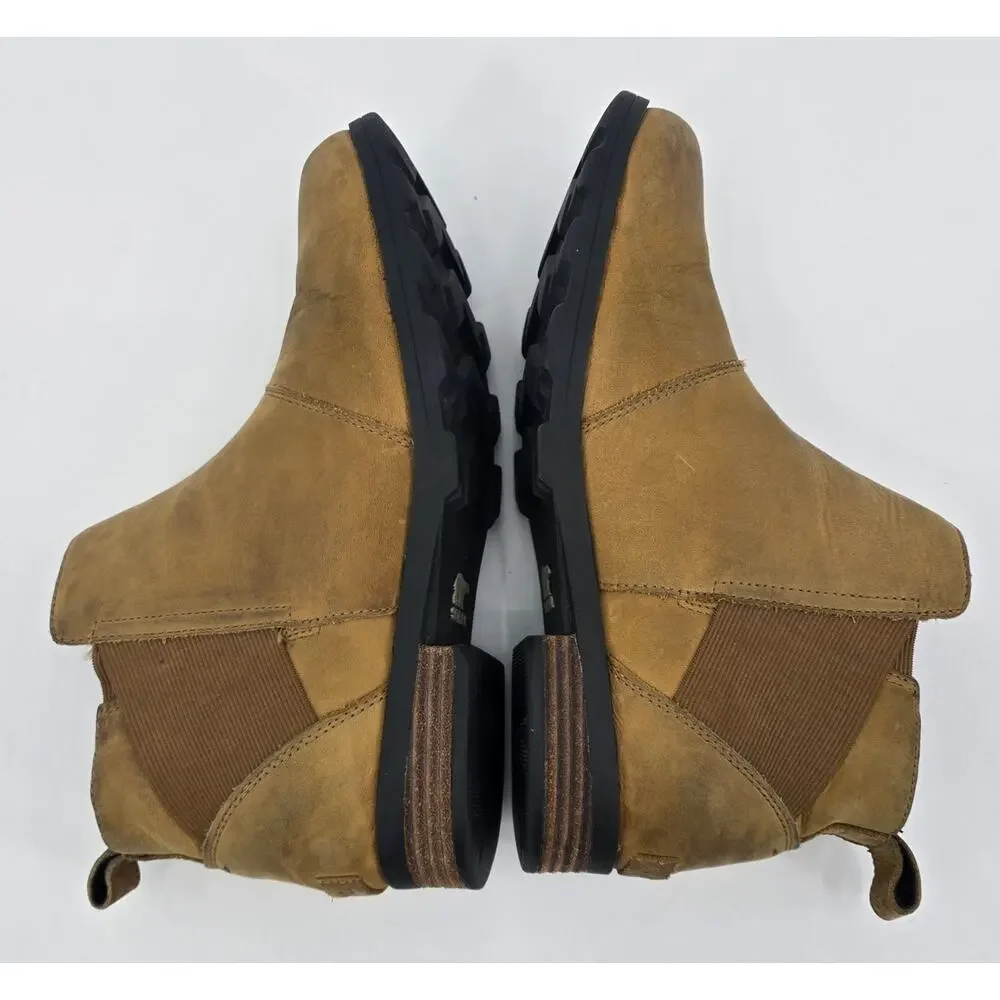 Sorel‎ Emelie Chelsea Waterproof Leather Boots - Tan - 11